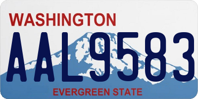 WA license plate AAL9583