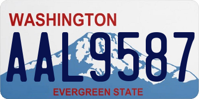 WA license plate AAL9587