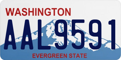 WA license plate AAL9591
