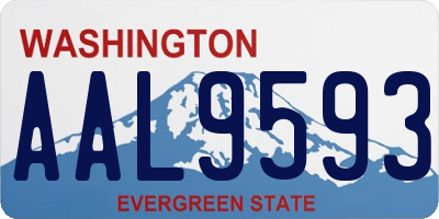 WA license plate AAL9593