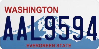 WA license plate AAL9594