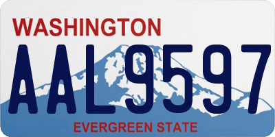 WA license plate AAL9597