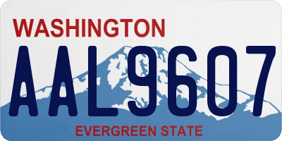 WA license plate AAL9607