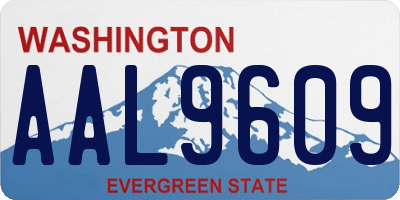 WA license plate AAL9609