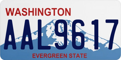 WA license plate AAL9617
