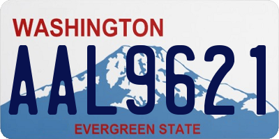 WA license plate AAL9621