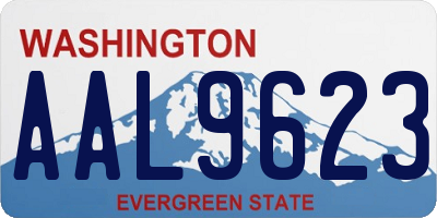 WA license plate AAL9623