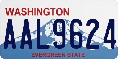 WA license plate AAL9624