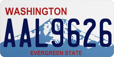 WA license plate AAL9626