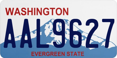 WA license plate AAL9627