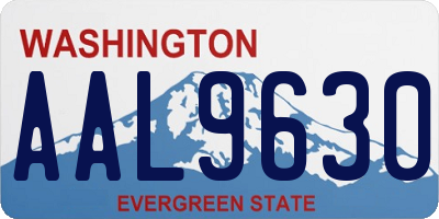 WA license plate AAL9630