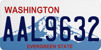 WA license plate AAL9632