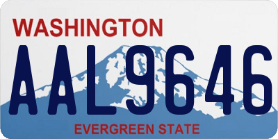 WA license plate AAL9646
