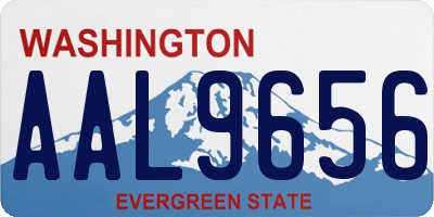 WA license plate AAL9656