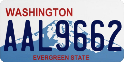 WA license plate AAL9662