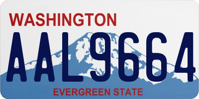 WA license plate AAL9664
