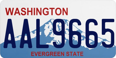 WA license plate AAL9665