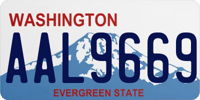 WA license plate AAL9669