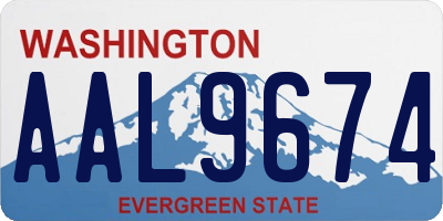 WA license plate AAL9674