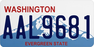 WA license plate AAL9681