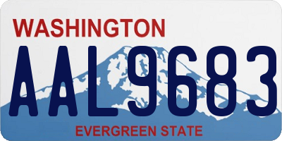 WA license plate AAL9683