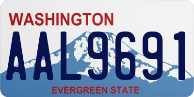 WA license plate AAL9691