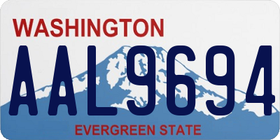 WA license plate AAL9694