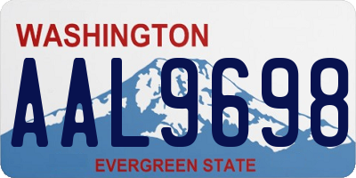 WA license plate AAL9698