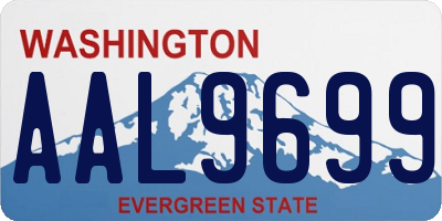 WA license plate AAL9699