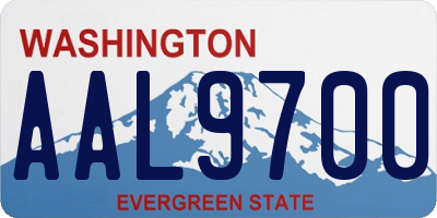WA license plate AAL9700