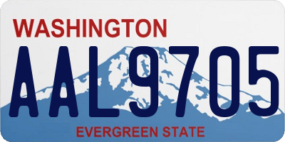 WA license plate AAL9705
