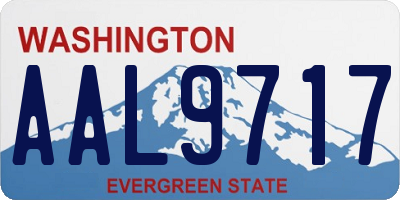 WA license plate AAL9717