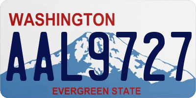 WA license plate AAL9727