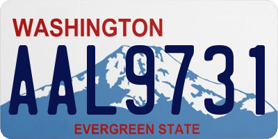 WA license plate AAL9731