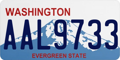 WA license plate AAL9733
