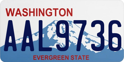 WA license plate AAL9736