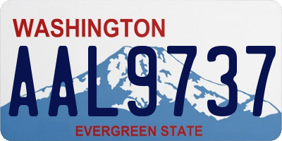 WA license plate AAL9737