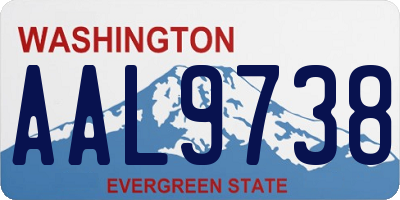 WA license plate AAL9738