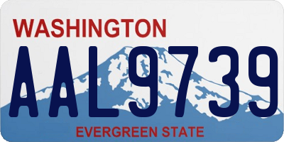 WA license plate AAL9739