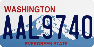 WA license plate AAL9740