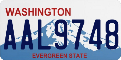 WA license plate AAL9748