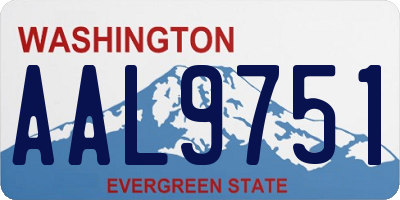 WA license plate AAL9751