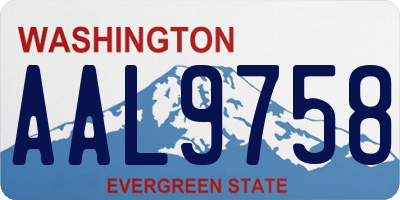 WA license plate AAL9758