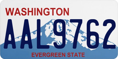 WA license plate AAL9762