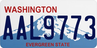 WA license plate AAL9773