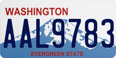 WA license plate AAL9783