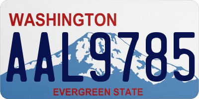 WA license plate AAL9785