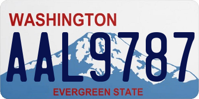 WA license plate AAL9787