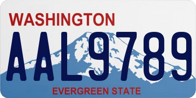 WA license plate AAL9789