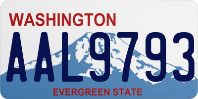 WA license plate AAL9793